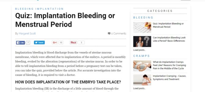 Копирайтинг на английском: имплантация эмбриона и менструация – в чём различия?