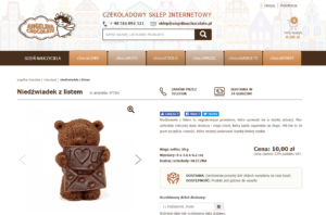 Текст для Интернет-магазина на польском "Медведь с письмом"